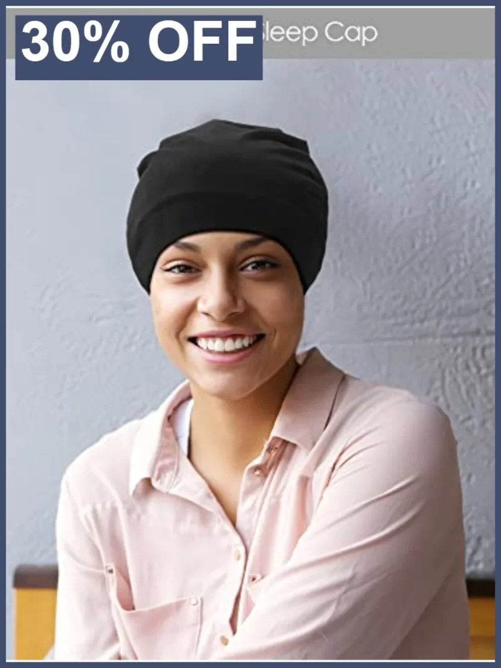 Satin Lined Sleep Cap Bonnet for Hair Protection, 3 Pack